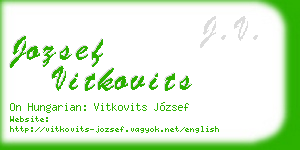 jozsef vitkovits business card