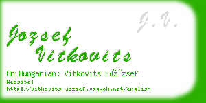 jozsef vitkovits business card